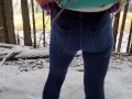 Nerdy Faery's Rear View Snowy Piss