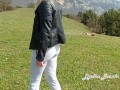 Fucking Trip to the Mountains with MILF Djelka Bianki. Outdoor Public Sex with Talk