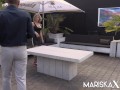 MARISKAX Busty blonde MILF takes on two dicks outdoors
