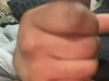 Horny messy Jerk off with accidental cum drip