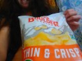 Naked Food Fetish Slut TEASES You with a Chubby Girl Treat Plastic Bag Potato Chips Junk Food Yay
