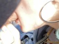 Outdoor BLOWJOB by hot gf