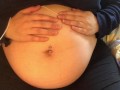 Swollen Belly Girl Loud Stuffed Belly
