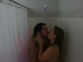 SLOPPY MAKEOUT & FINGERING IN SHOWER WITH HOT BLONDE!