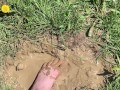 Feet getting nice and messy in mud