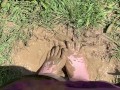 Feet getting nice and messy in mud