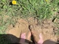 Feet getting nice and messy in mud
