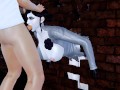 Lady Dimitrescu stuck in the wall and facefuck