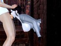 Lady Dimitrescu stuck in the wall and facefuck