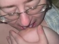 Sucking on my own nipples then I rub my pussy till I cum