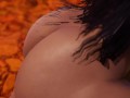 Пышная девушка Мулатка скачет на дилдо в Большом каньоне прилюдно [3D Hentai]