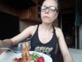 Pasta for breakfast | Food fetish | Sitophilia