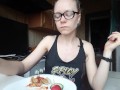 Pasta for breakfast | Food fetish | Sitophilia