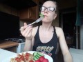 Pasta for breakfast | Food fetish | Sitophilia