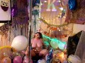 HD LOONER Fuck Bunny plays with her big balloons! +100 Balloons B2P Suck Fucked&Pussy stuffed to cum