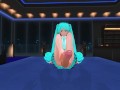 3D HENTAI FOOTJOB Cute miku footjob