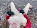 All American Girl plays with Pussy in Desert