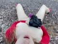 All American Girl plays with Pussy in Desert
