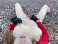 All American Girl plays with Pussy in Desert