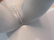Tease Pee pee in pantyhose