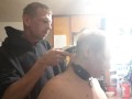 Baldbabey gets a haircut in lingerie