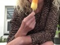 I fuck my pussy with an ice cream.