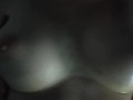 19 years old squashes her oily big boobs