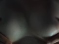 19 years old squashes her oily big boobs