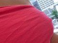 JusAgirl - EXHIBITIONIST Caught by security guard EXTREME RISKY masturbating on car in parking deck