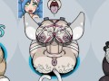Fapwall [Weird Hentai game] Felicia from darkstalker takes 3 dicks for 1 pussy