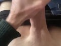 Big cock straight guy masturbates on the sofa until cumshot PART 1 
