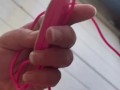 Public orgasm risky play with super wet pussy 