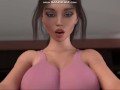 The guy fucked a big-boobed bitch on a leather sofa