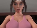 The guy fucked a big-boobed bitch on a leather sofa
