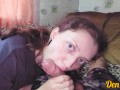 cute girl makes a great awakening gentle blowjob and gets a mouthful of delicious warm sperm