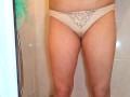Pissing my panties in shower again