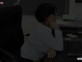 Deutsche MILF im Buro beim versauten Telefon Sex mit Liebhaber