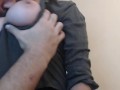 my pervert boss sucking, grabbing and pinching my tits - boobs compilation