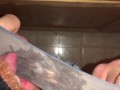Licking my wifes Dirty Panties from the Laundry before & after cumming in them, tastes so good