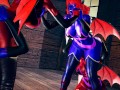 Red VS Blue Succubus lesbian Foursome