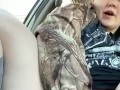 PAWG Playing with my clit in the car (almost got caught)