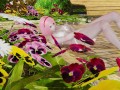 Сакура Харуно мастурбирует в райском саду по Аниме порно Наруто [3д хентай]