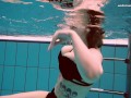 Big tits brunette babe Dashka swimming underwater