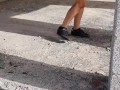 Hot couple having sex on a public beach