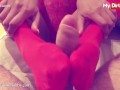 MyDirtyHobby - Luna Corazon Gets Her Jingle Socks On & Gives Her Bf A Footjob To Cheer Him Up