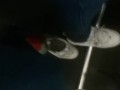 Take off Stinky sneaker in Bus