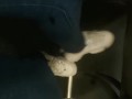 Take off Stinky sneaker in Bus