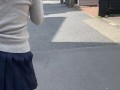 制服でパンチラ散歩。 short walk in school uniform at Japan.