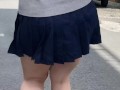 制服でパンチラ散歩。 short walk in school uniform at Japan.