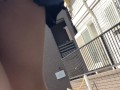 制服でパンチラ散歩。 short walk in school uniform at Japan.